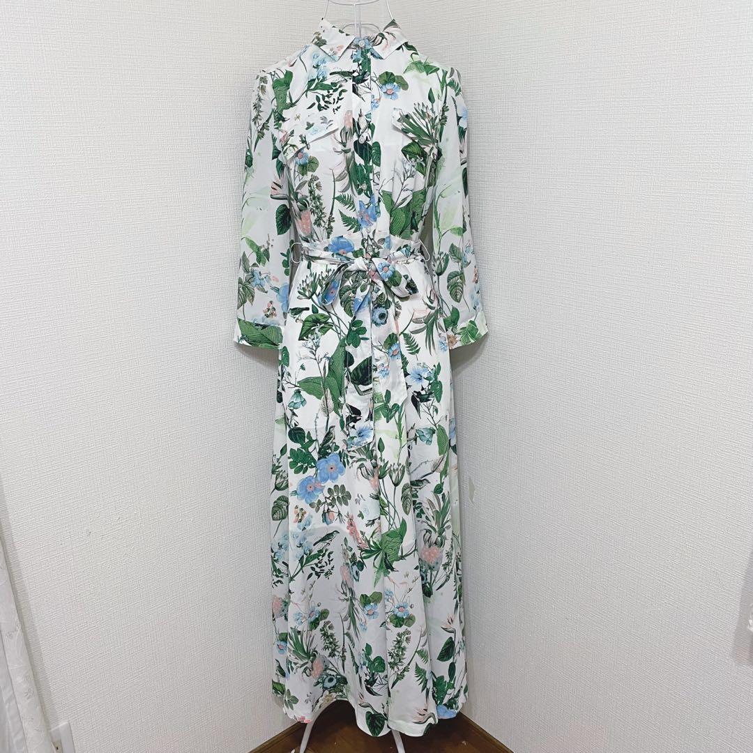 バナナリパブリック♡花柄 ボタニカルロングワンピース ウォッシャブル