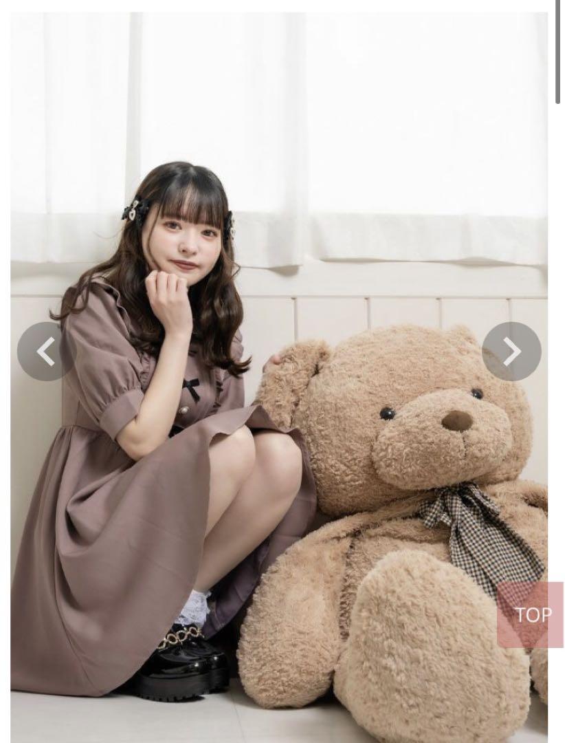 試着のみ　ROJITA  トリプルリボン袖フリルワンピース