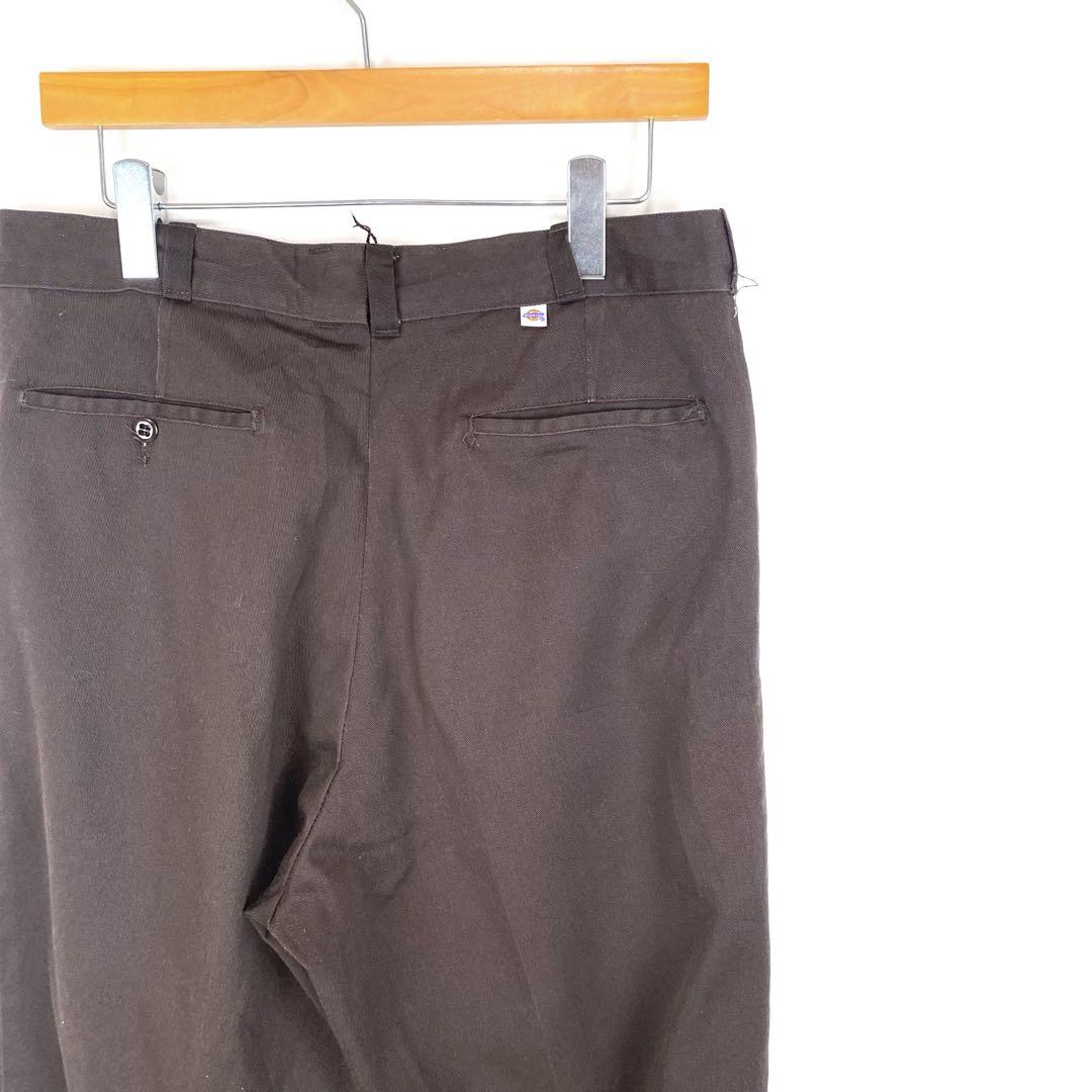 70s ビンテージ Dickies ディッキーズ ワークパンツ 34×32 茶
