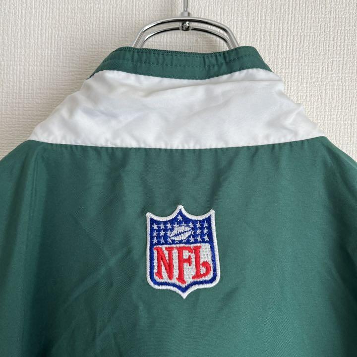 特価新品 90s ハーフジップナイロンジャケット XL緑古着 FPoAn-m43938574229 NYジェッツ スターター 得価SALE