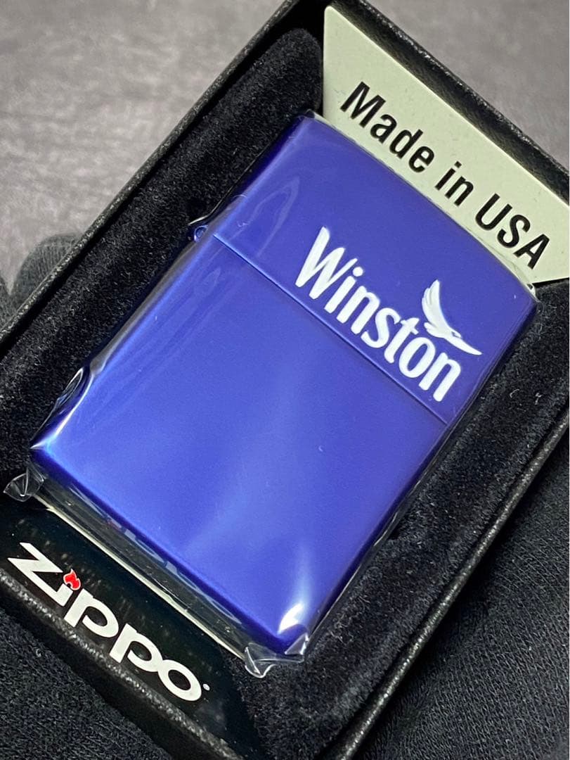 zippo ウィンストン ブルー 限定品 2面加工 希少モデル 2016年製