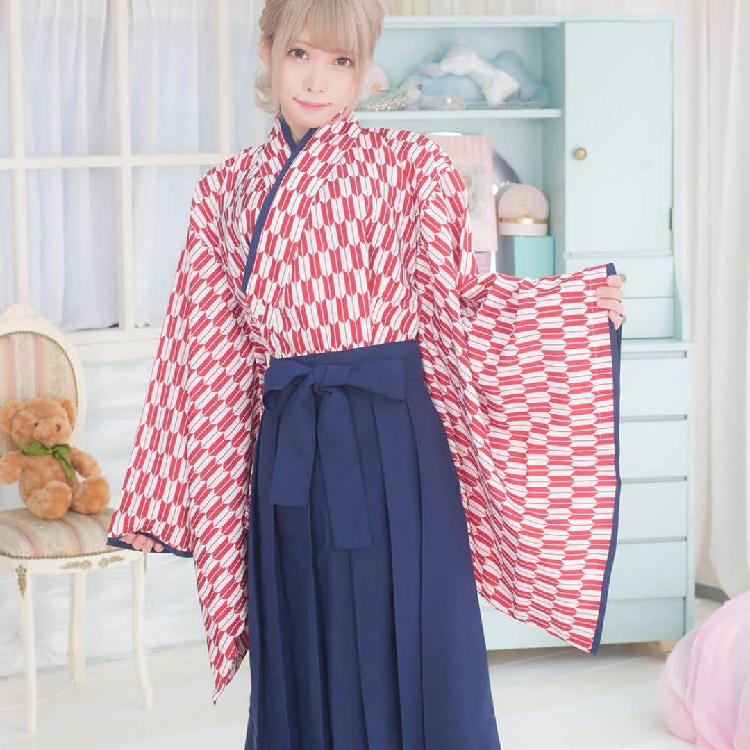 【匿名発送】矢絣柄トップスと袴風スカートの大正ロマンスタイル 6,478円