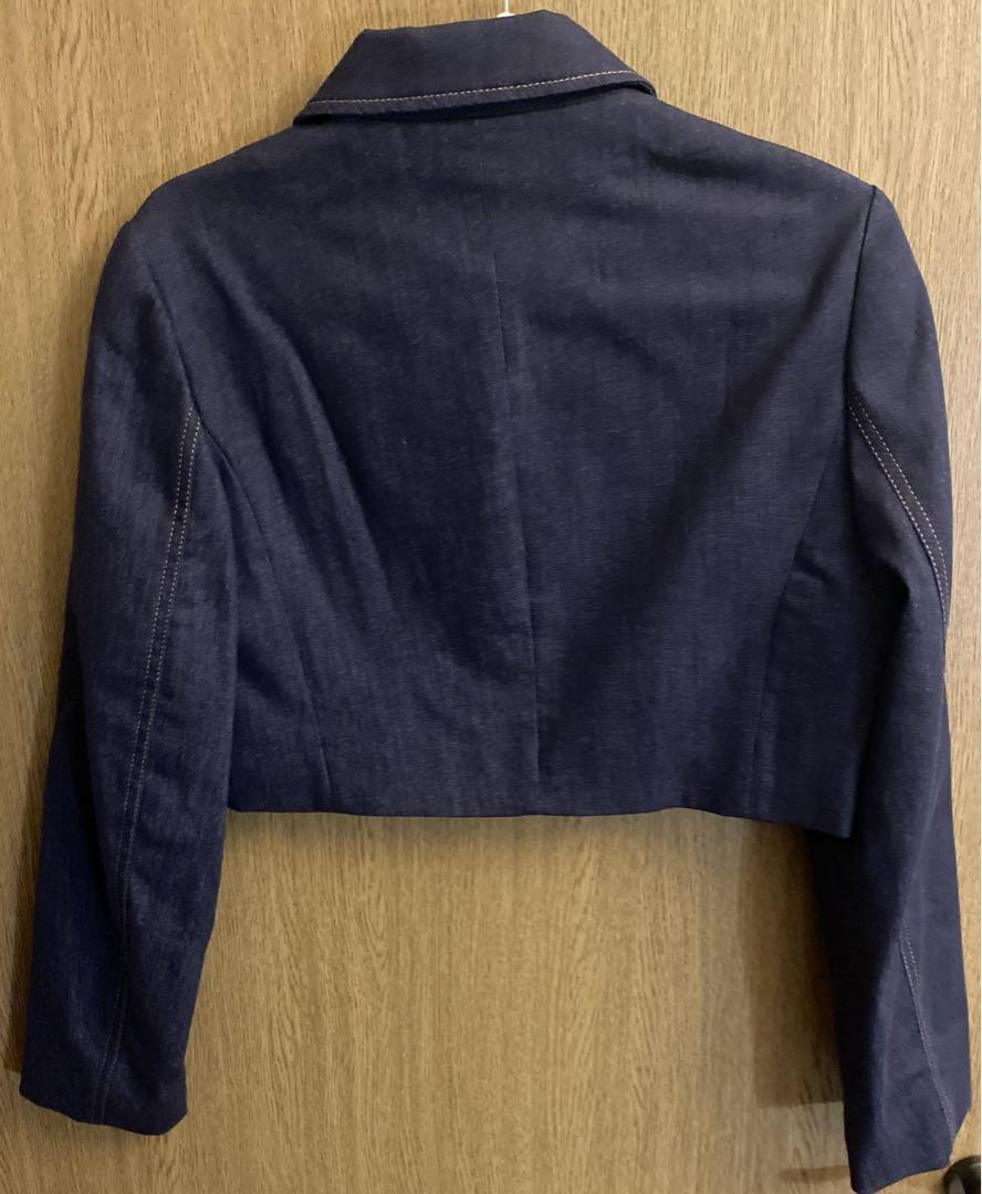 ZARA　トップステッチショートデニムジャケット ZARA トップステッチ ショート デニムジャケット - ジャケット