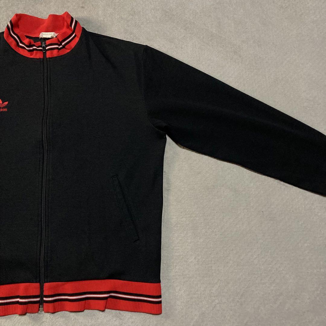 adidas アディダス TrackJacket 80s デサント 黒 L相当 画像4