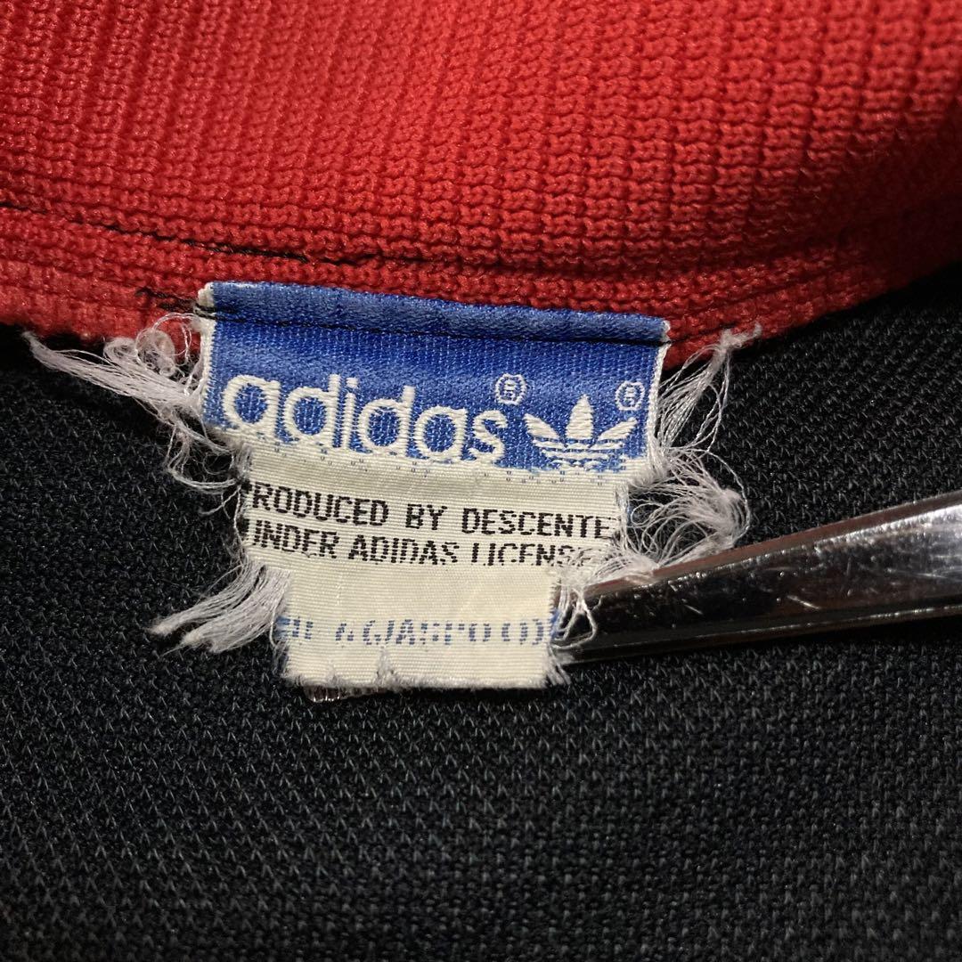 adidas アディダス TrackJacket 80s デサント 黒 L相当 画像8