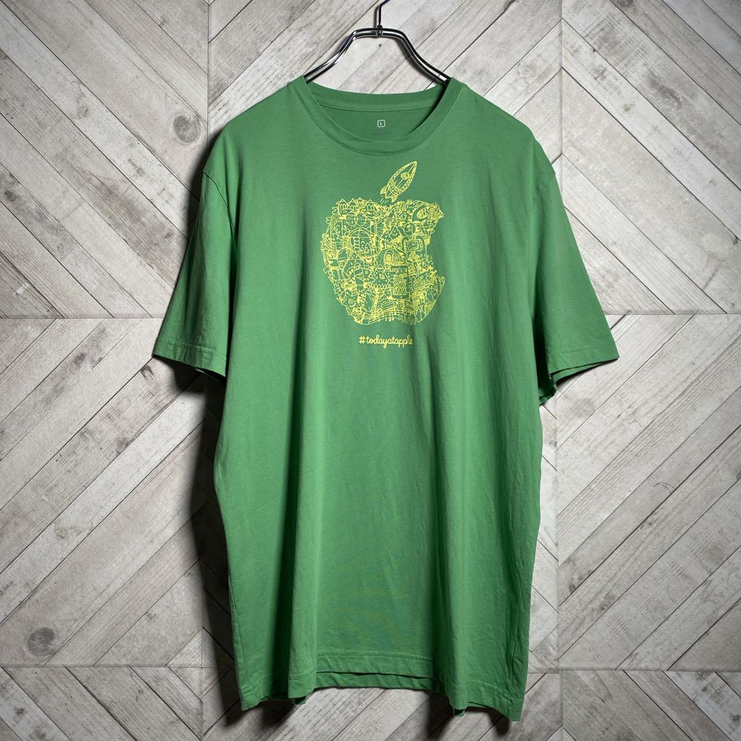 【美品】Apple｜アップル，Tシャツ，企業系，iPhone，グリーン系