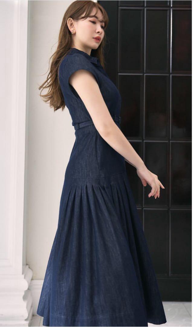 美品 Herlipto Denim Shirt Belted Dress デニム - メルカリ