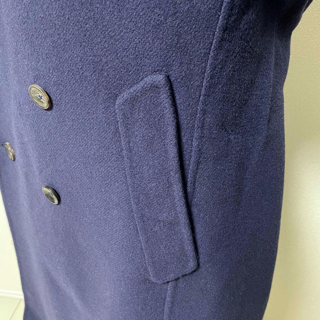 ジャケット・アウター Ernesto Senza Interlno Wool Navy Coat