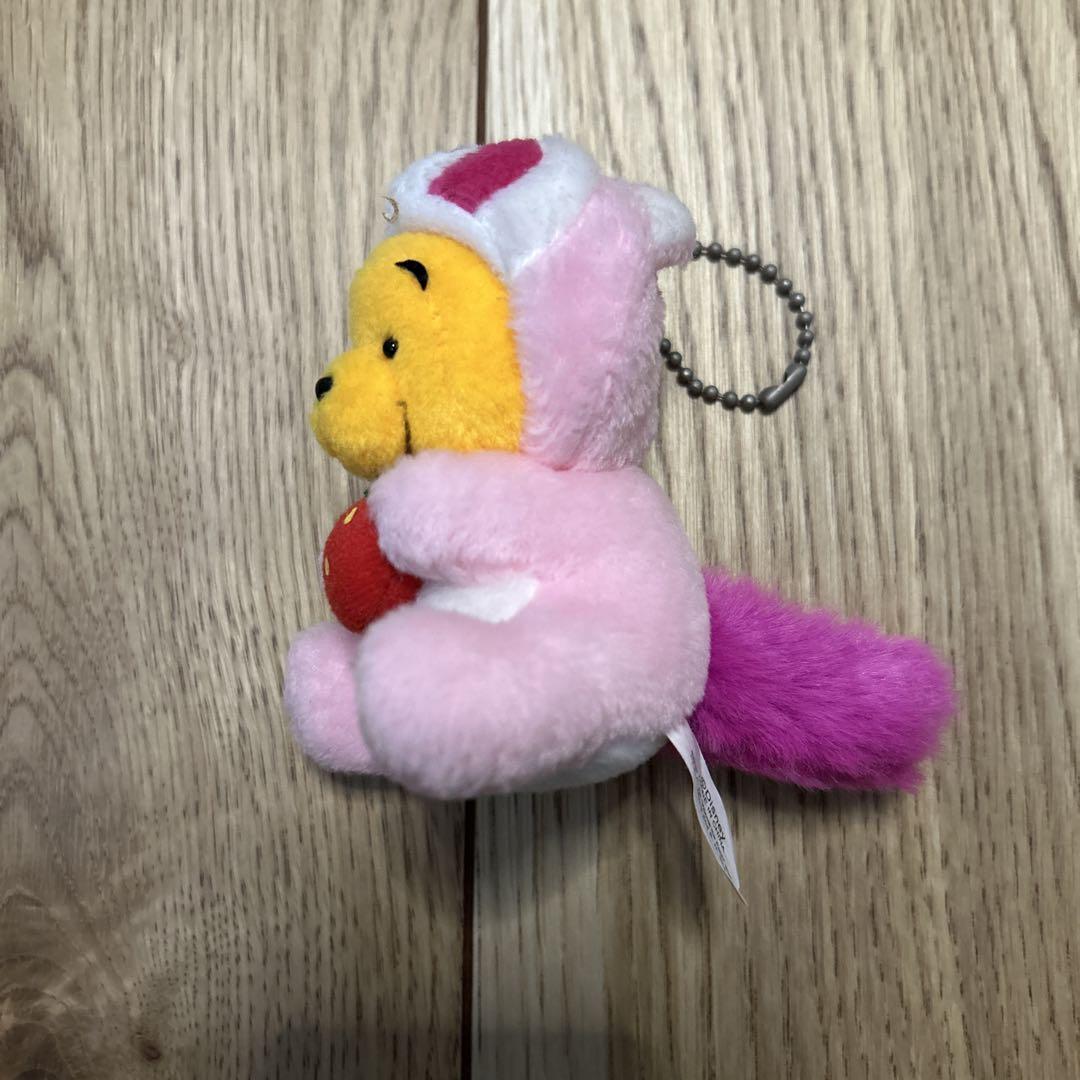 プーさん　いちご　ぬいぐるみ　キーホルダー　マスコット　ディズニー プーさん あらいぐま いちご ぬいぐるみ キーホルダー