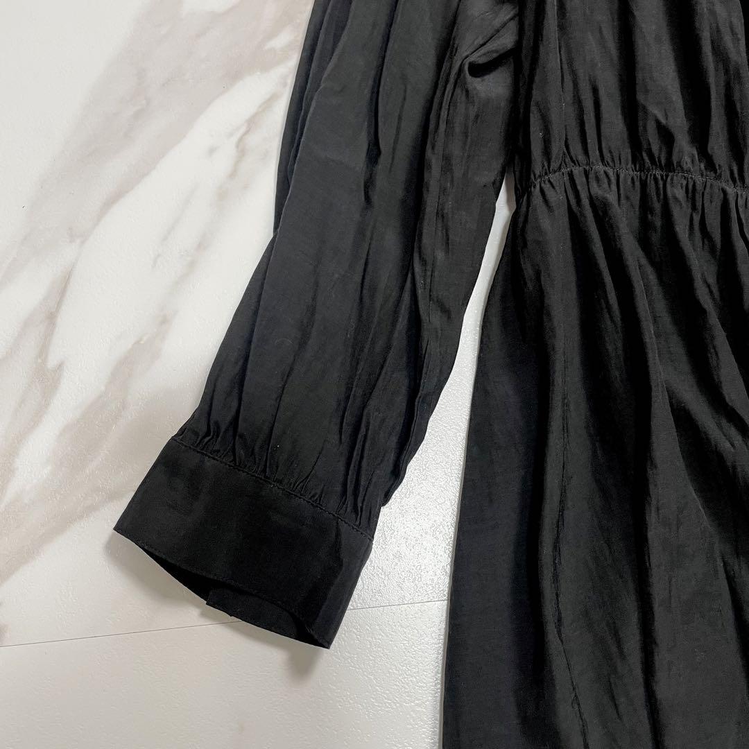 美品✨セオリーリュクス ギャザーブラウス バンドカラー 近年モデル 40