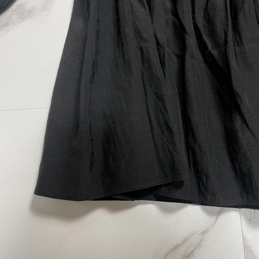 美品✨セオリーリュクス ギャザーブラウス バンドカラー 近年モデル 40