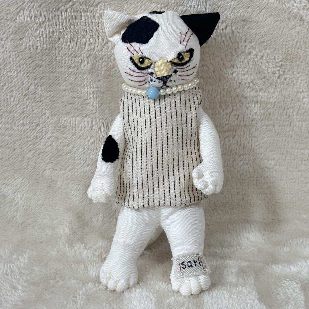 希少品】ぬいぐるみ作家 江川文子 作品 ハンドメイド ネコ sari