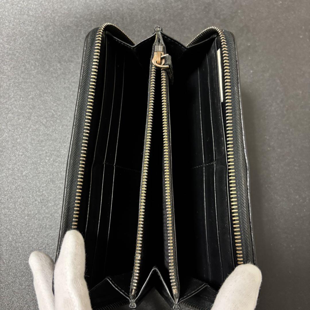 j45　ボッテガヴェネタ　長財布　ブラック　ラウンドファスナージップ