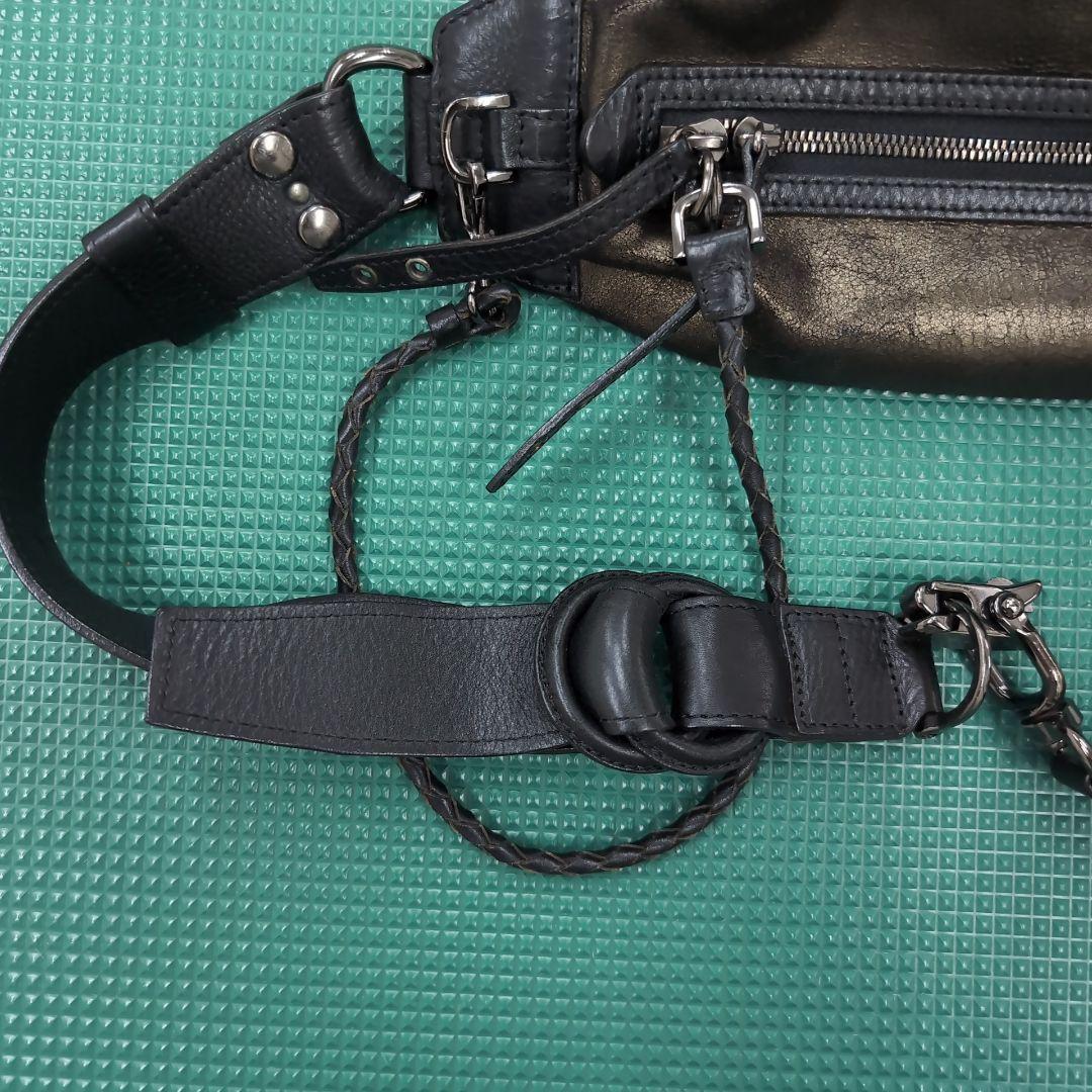 美品　master piece vinterks　ボディバッグ　渋ゴールド　本革