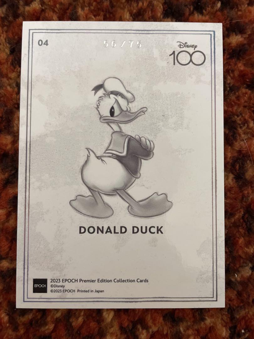 世界に10枚 エポック ディズニー 100 ドナルドダック epoch Disney創立100周年 ドナルドダック 56/75