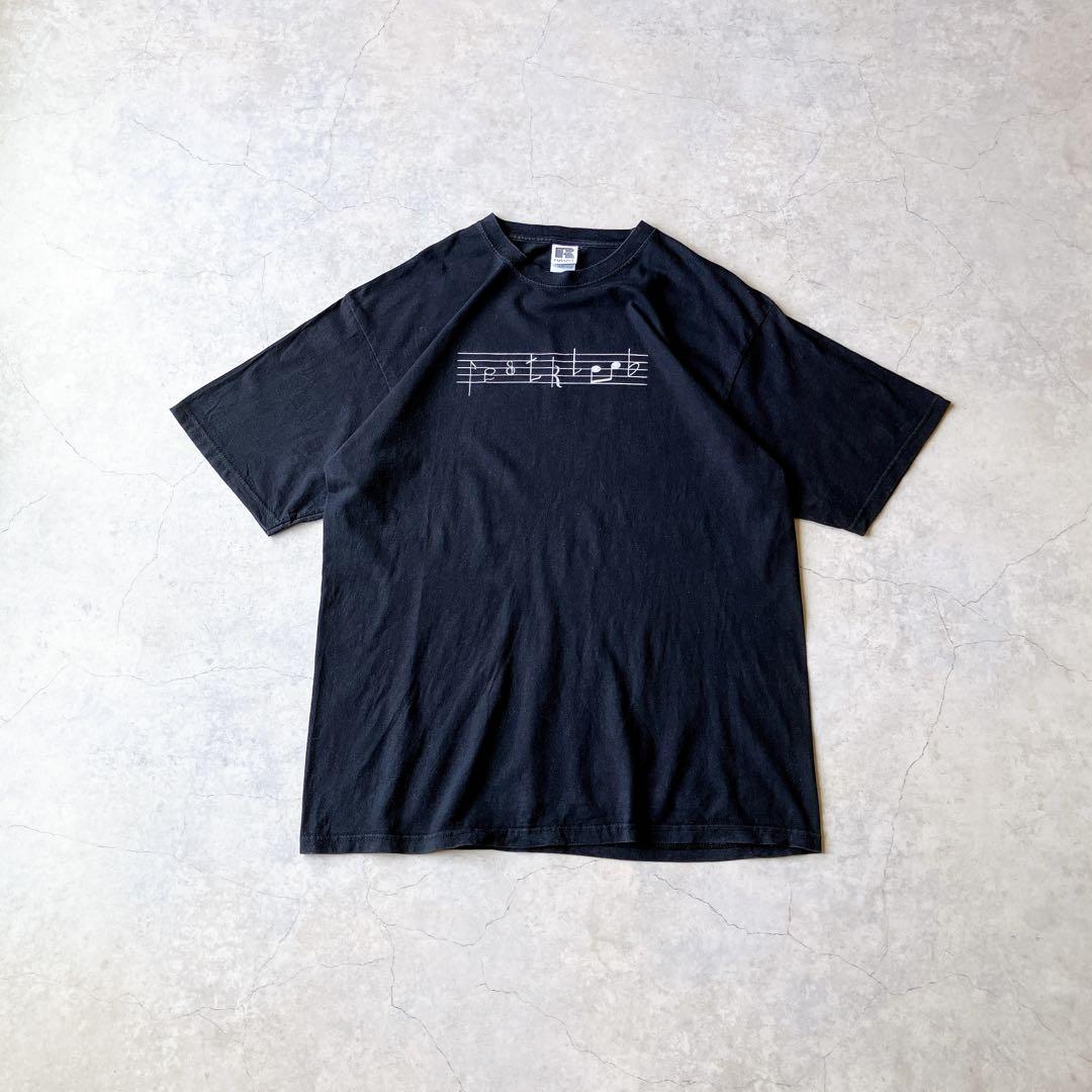 00s RUSSEL 音楽Tシャツ ブラック 両面プリント ラッセル 古着