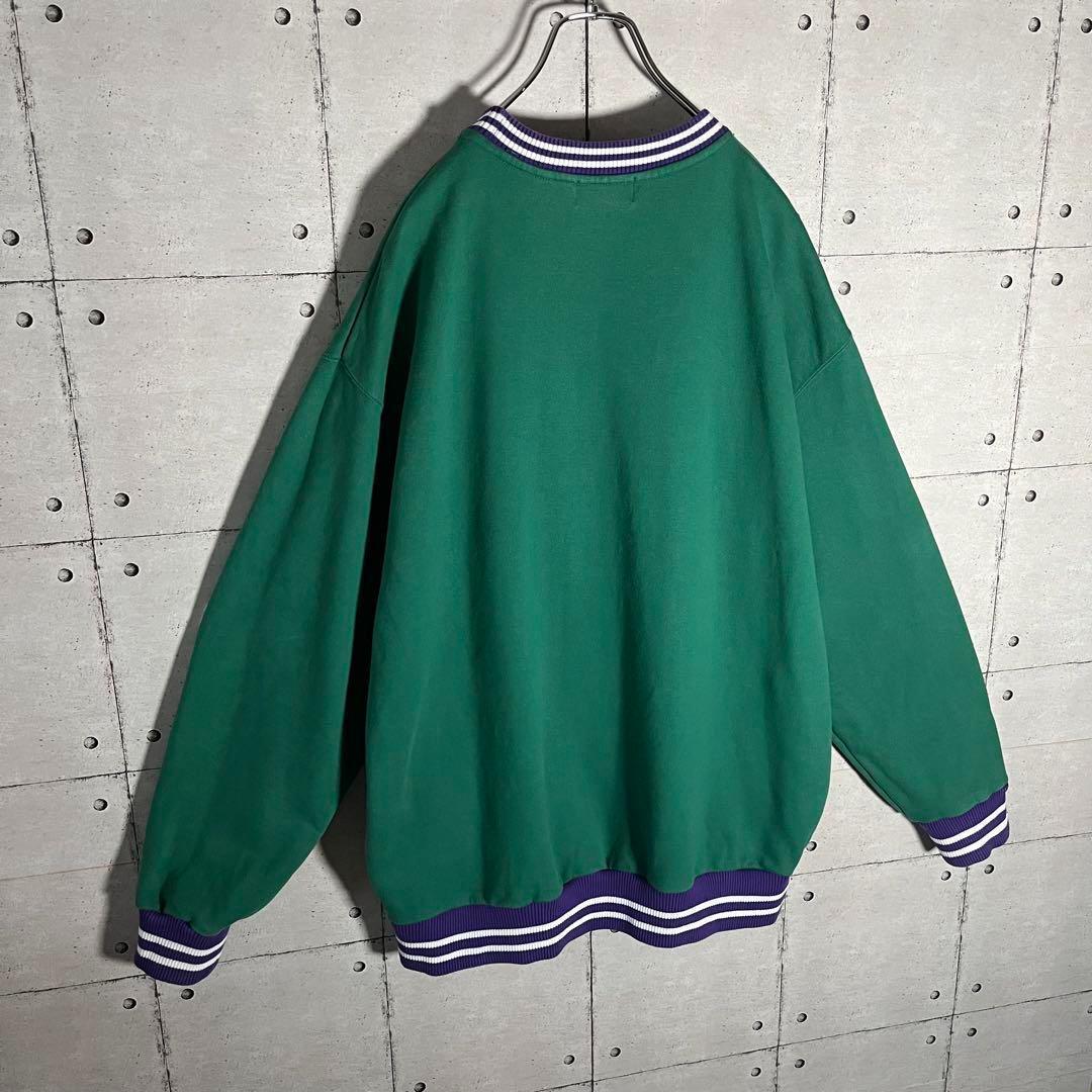 【レア】美品☆エクストララージ センターアーチロゴ スウェット Ｌ グリーン