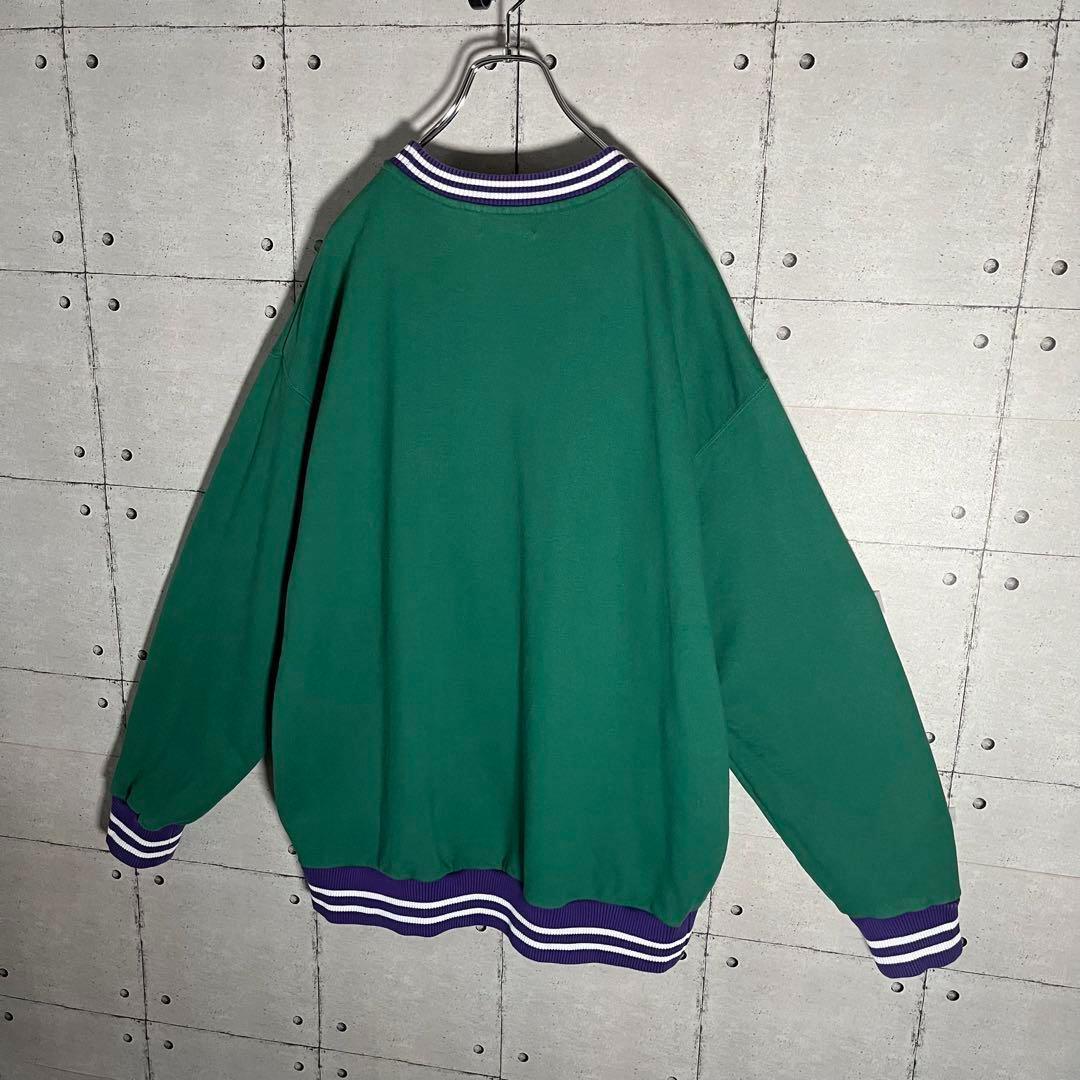 【レア】美品☆エクストララージ センターアーチロゴ スウェット Ｌ グリーン