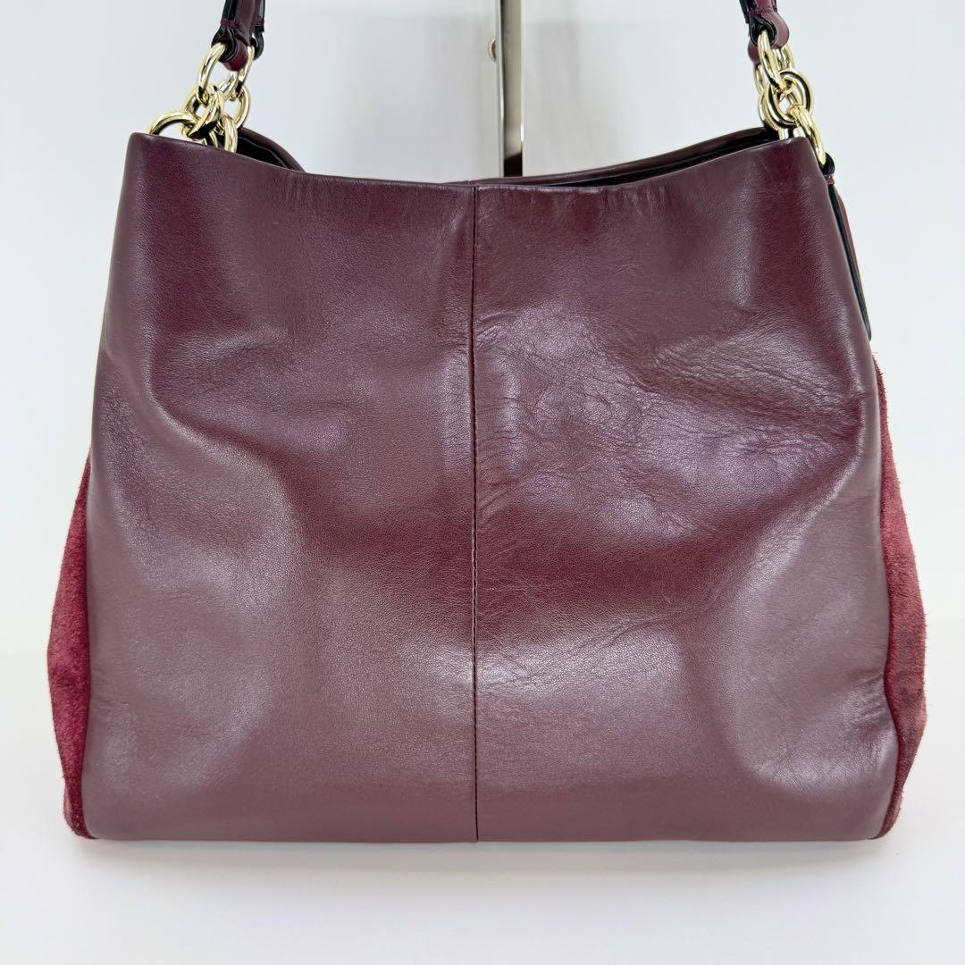 【レビューで送料無料】 オールレザー coach コーチ ハンドバッグ 289 ワインレッド バッグ
