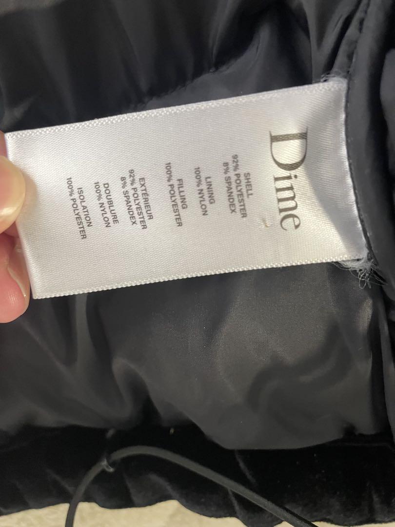 Dime ベルベット キルティングパファー L