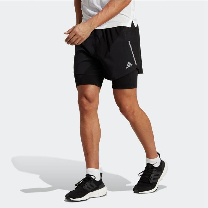 アディダス adidas インナータイツ付 2-IN-1ランニングパンツ メンズ