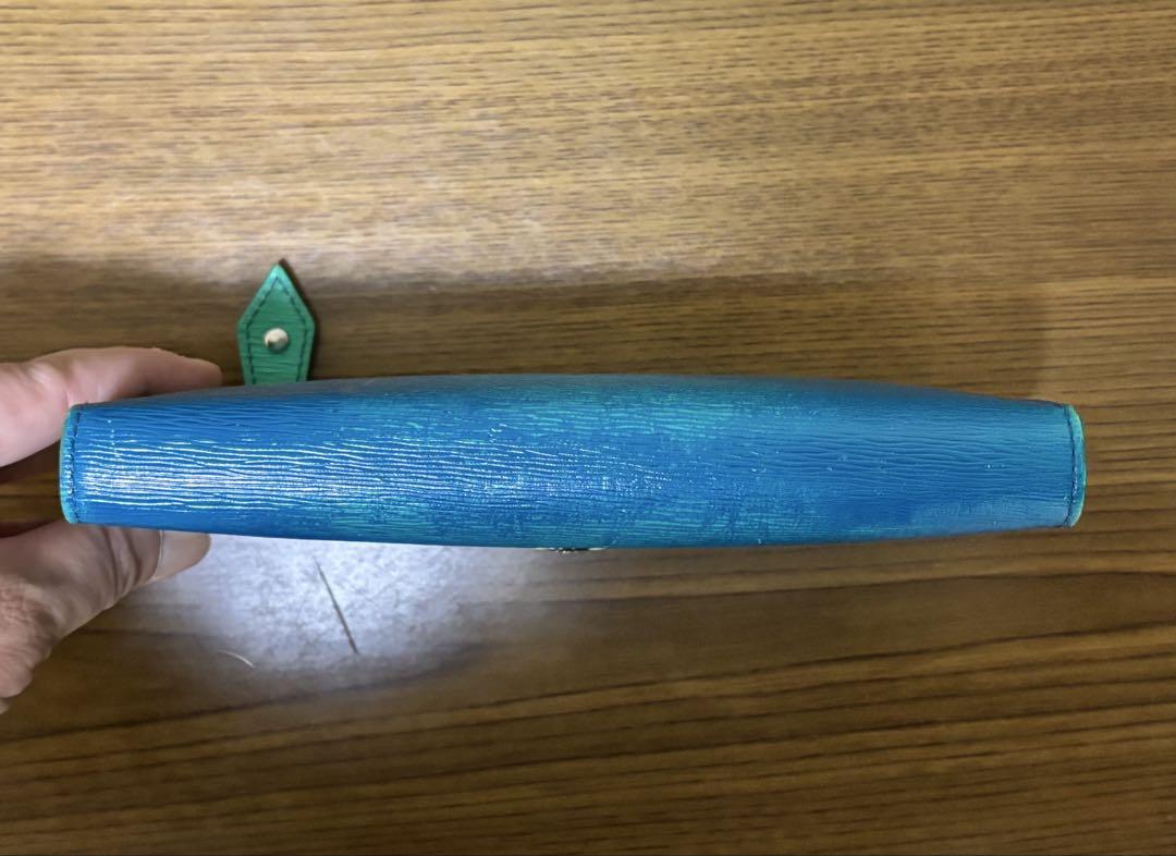 【美品】ヴィヴィアンウエストウッド　グラデーション　長財布　グリーン　ブルー