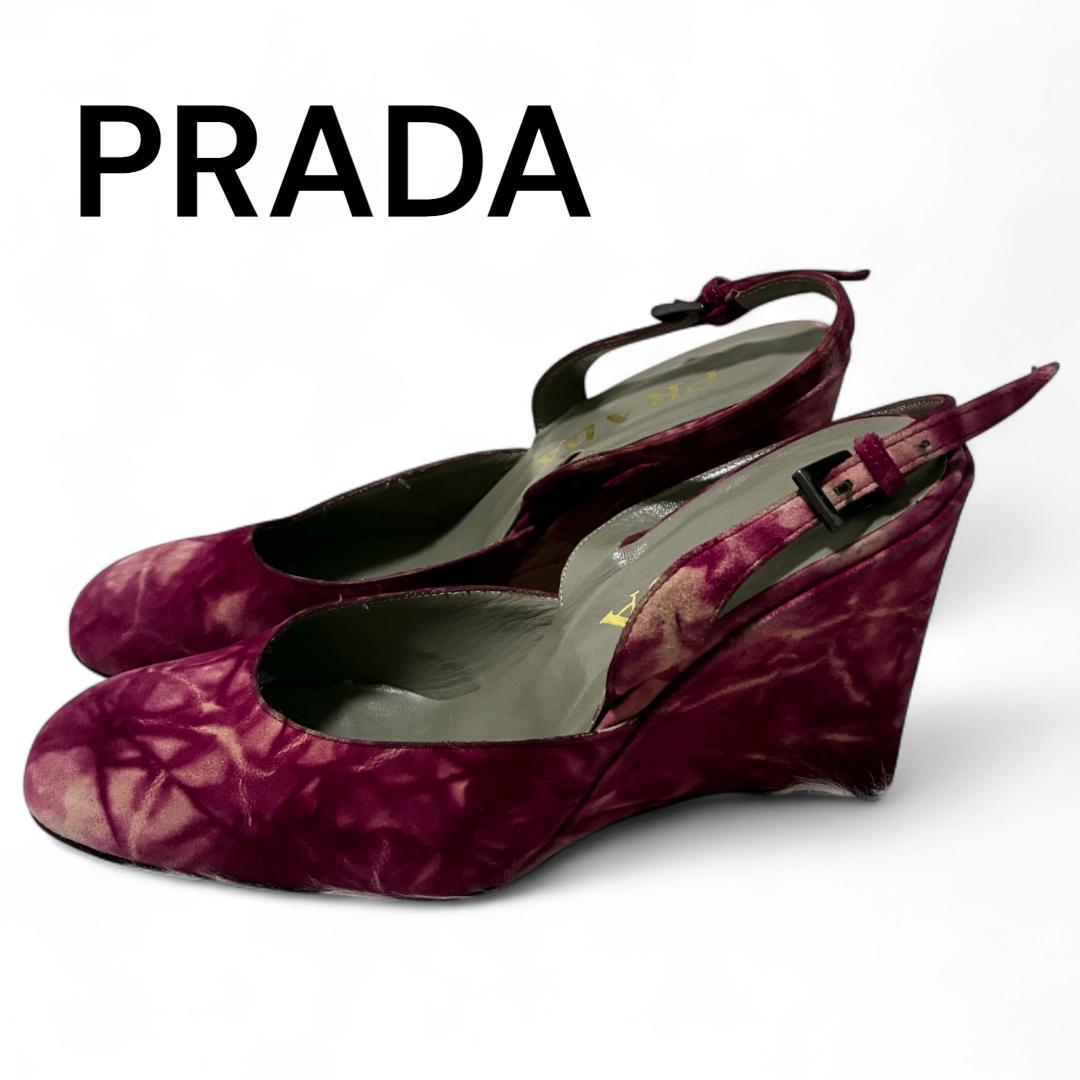 PRADA レッド ウェッジサンダル 楽天市場】【中古】PRADA(プラダ) サンダル ウェッジソール