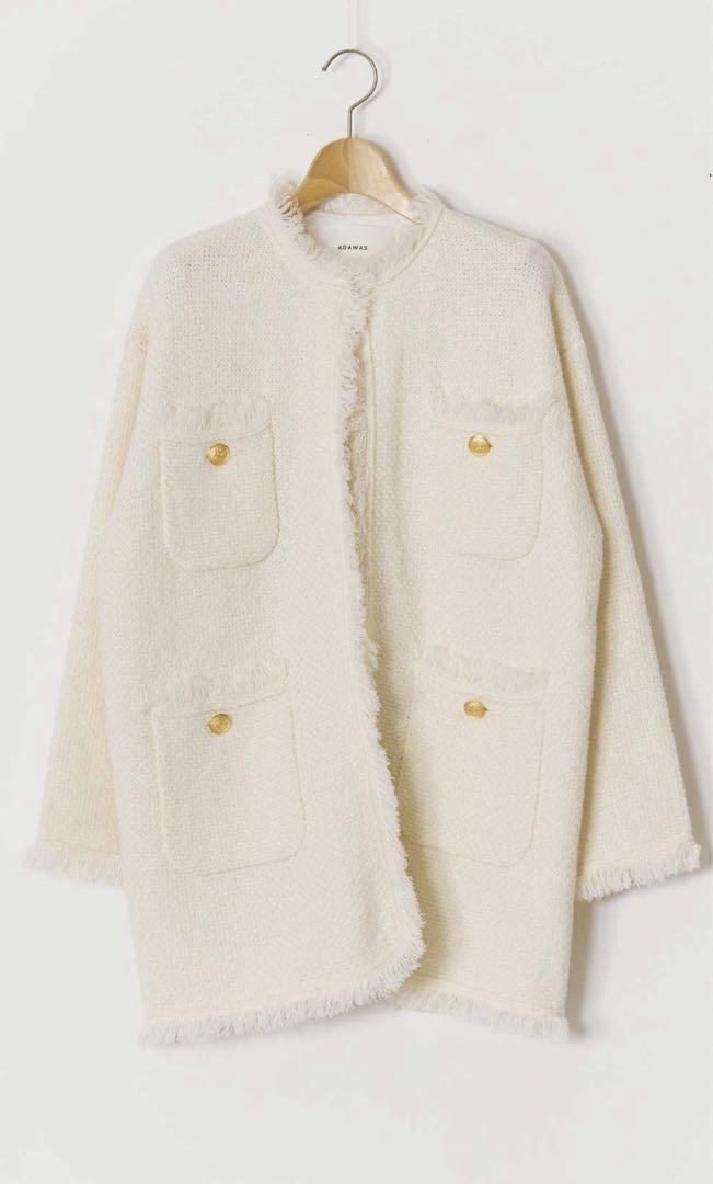 偉大な カシミヤジャケット- KNIT フェレ TWEED 4POCKETS JACKET