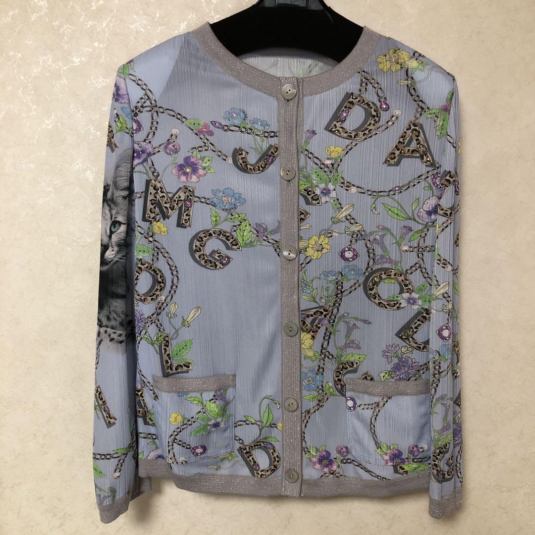 新品　紙タグ付き　伊太利屋　カーディガン　9号　綺麗なパステル系ブルー