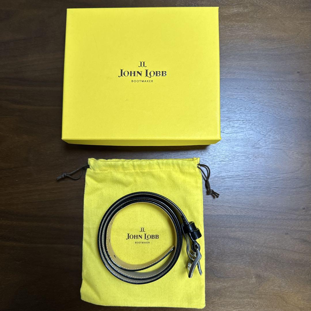 John lobb ブラックカーフベルト