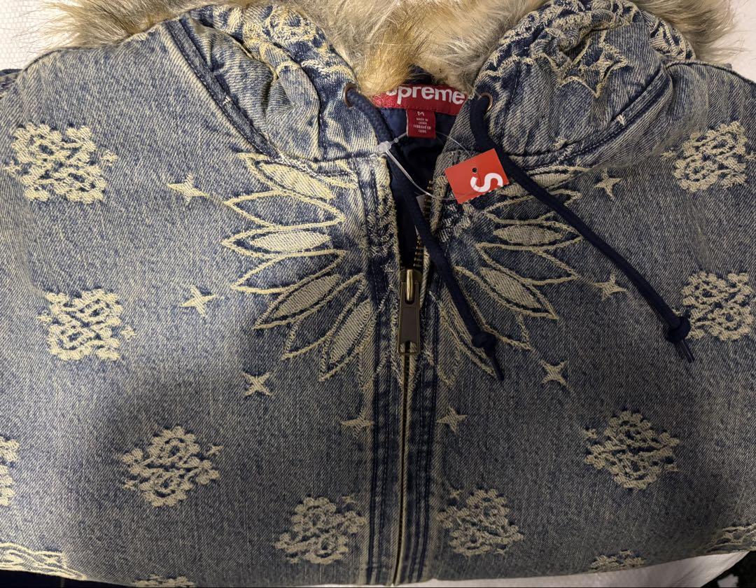 ジャケット・アウター Supreme Bandana Jacquard Denim Hooded