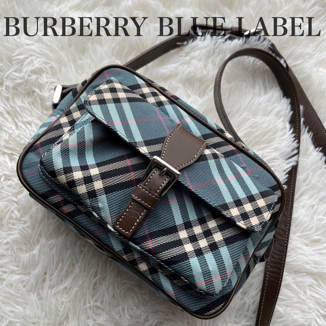 BURBERRY BLUE LABEL ショルダーバッグ ノバチェック ブルー