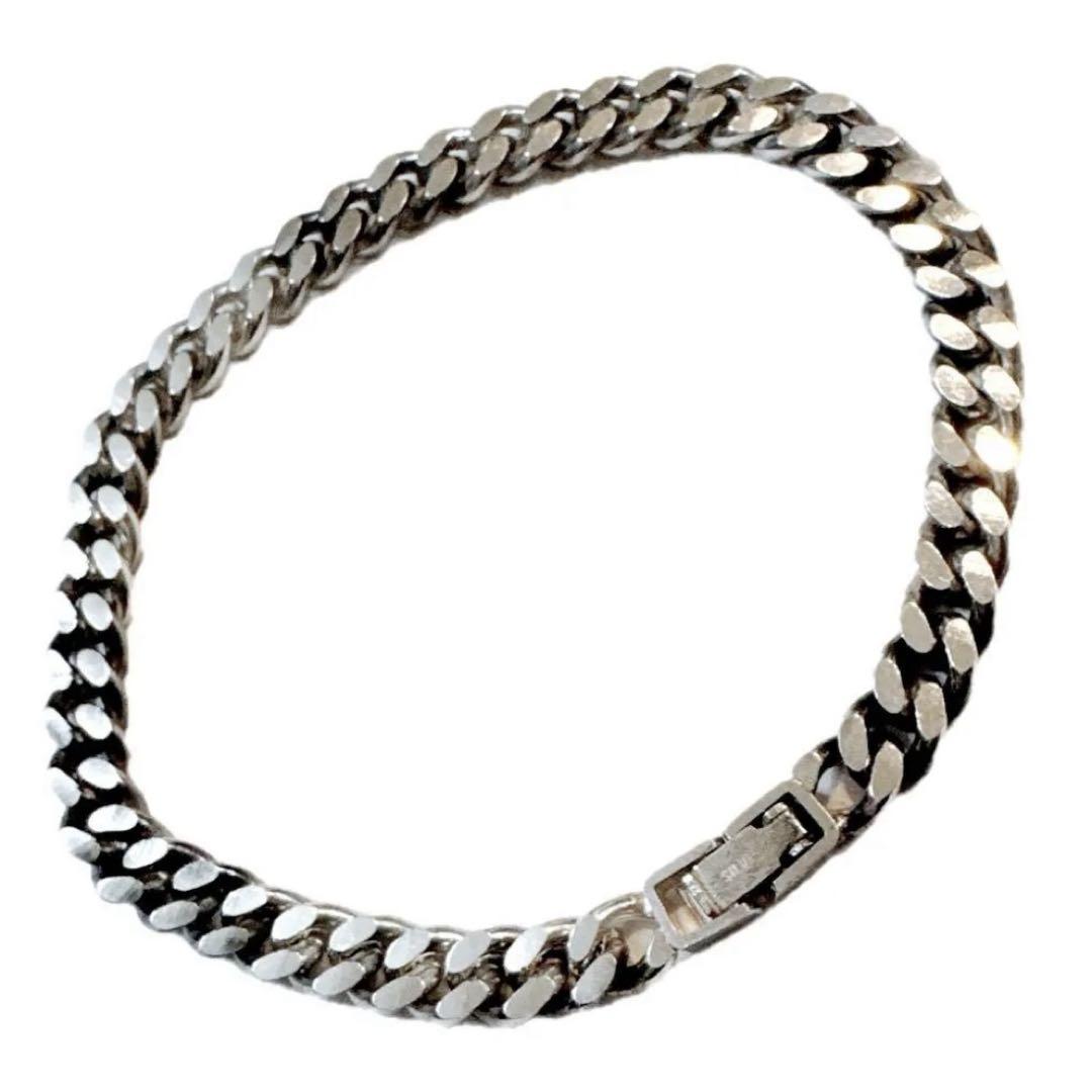 シルバー925 喜平チェーンブレスレット　キヘイ　silver 刻印有り　美品