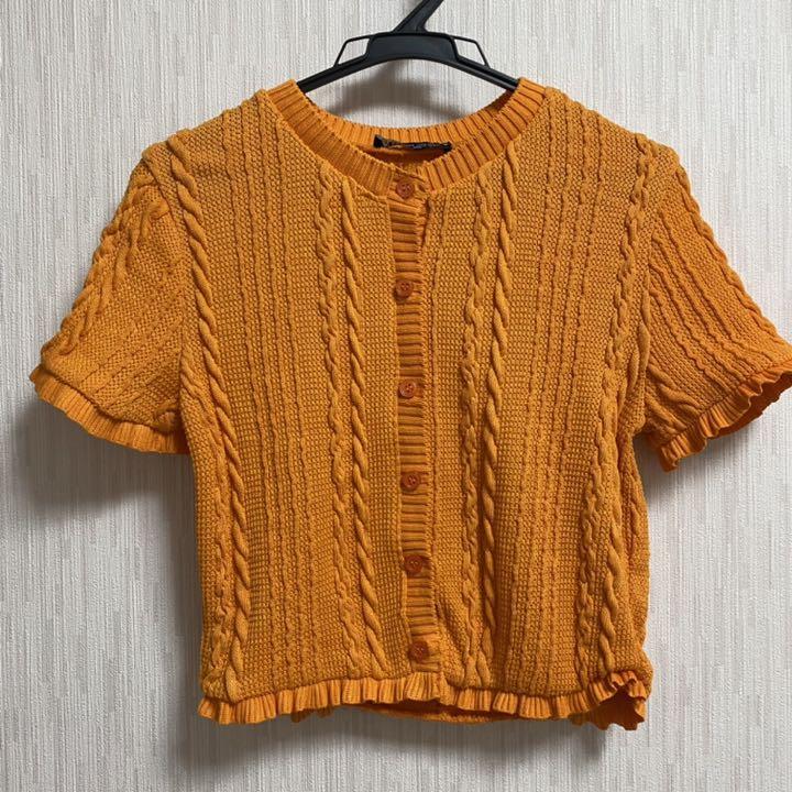 ZARA - 春夏 新品ZARAザラ人気ベーシック薄手サマーニットL