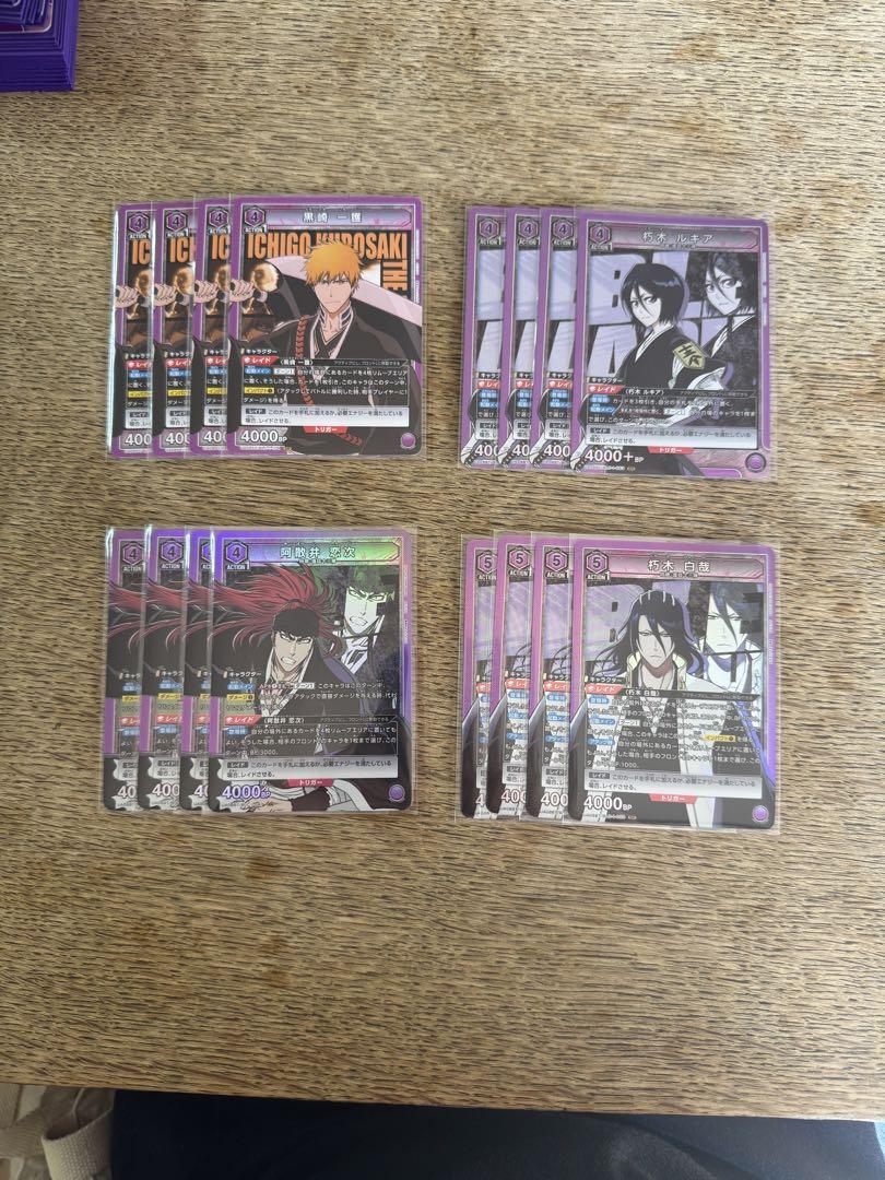 UNION ARENA 紫ブリーチデッキ 大量パーツ付き！