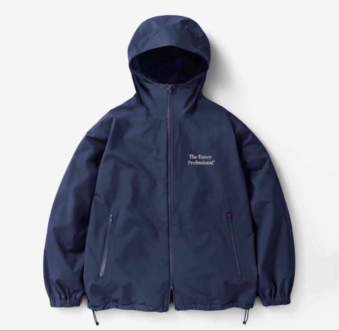エンノイ 3LAYER SHELL HOODIE (NAVY)　Lサイズ
