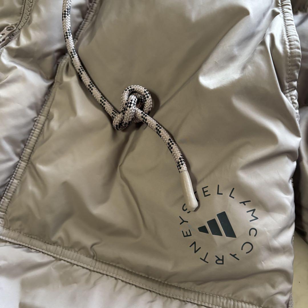 adidas stellamccartney ロングダウン ベスト グレージュM