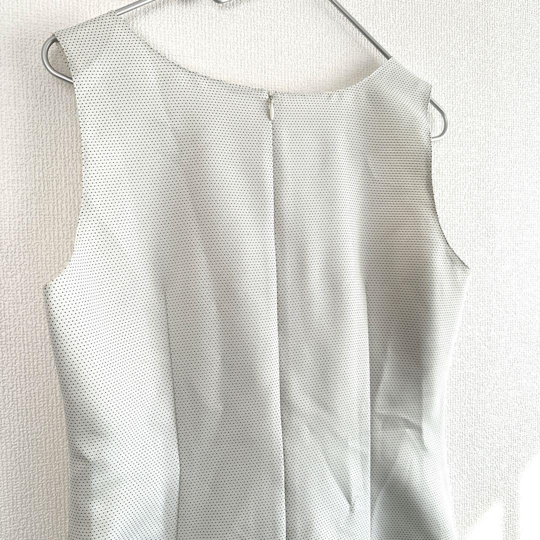 【SAVIEM/サビエム】ドット柄　春夏セットアップスーツ（11YR）白　七分袖 SAVIEM/サビエム】ドット柄 春夏セットアップスーツ（11YR）白
