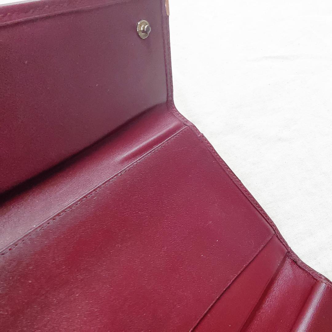 Cartier カルティエ がま口 長財布 マストライン ワインレッド 定番