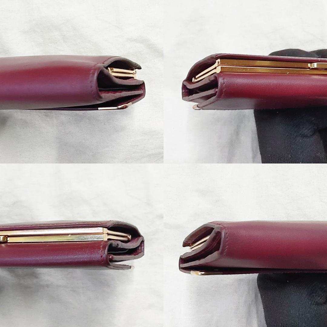 Cartier カルティエ がま口 長財布 マストライン ワインレッド 定番