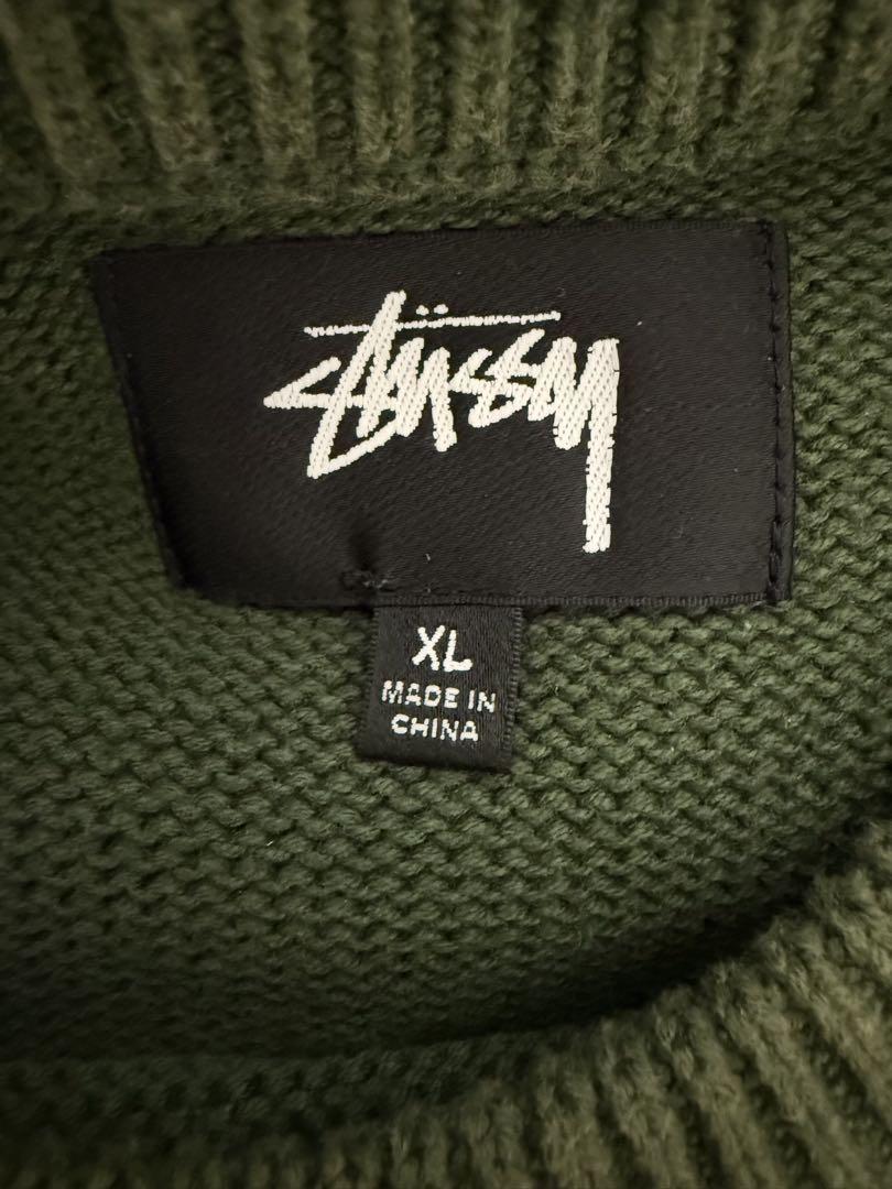 stussy curly sweater 緑 ニット