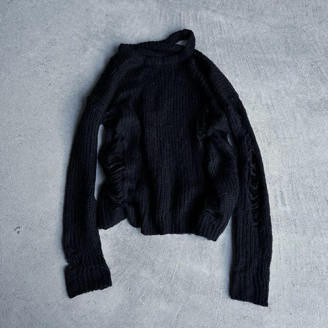 トップス - 00s archive design damage knit XU セーター ニット 「XU」design damage knit 3 メンズ