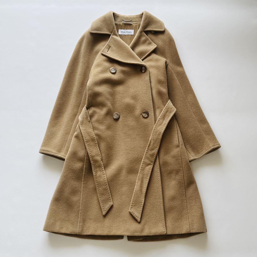 【美品】MaxMara カシミヤ混 アイコンコート キャメルイタリア製 高級