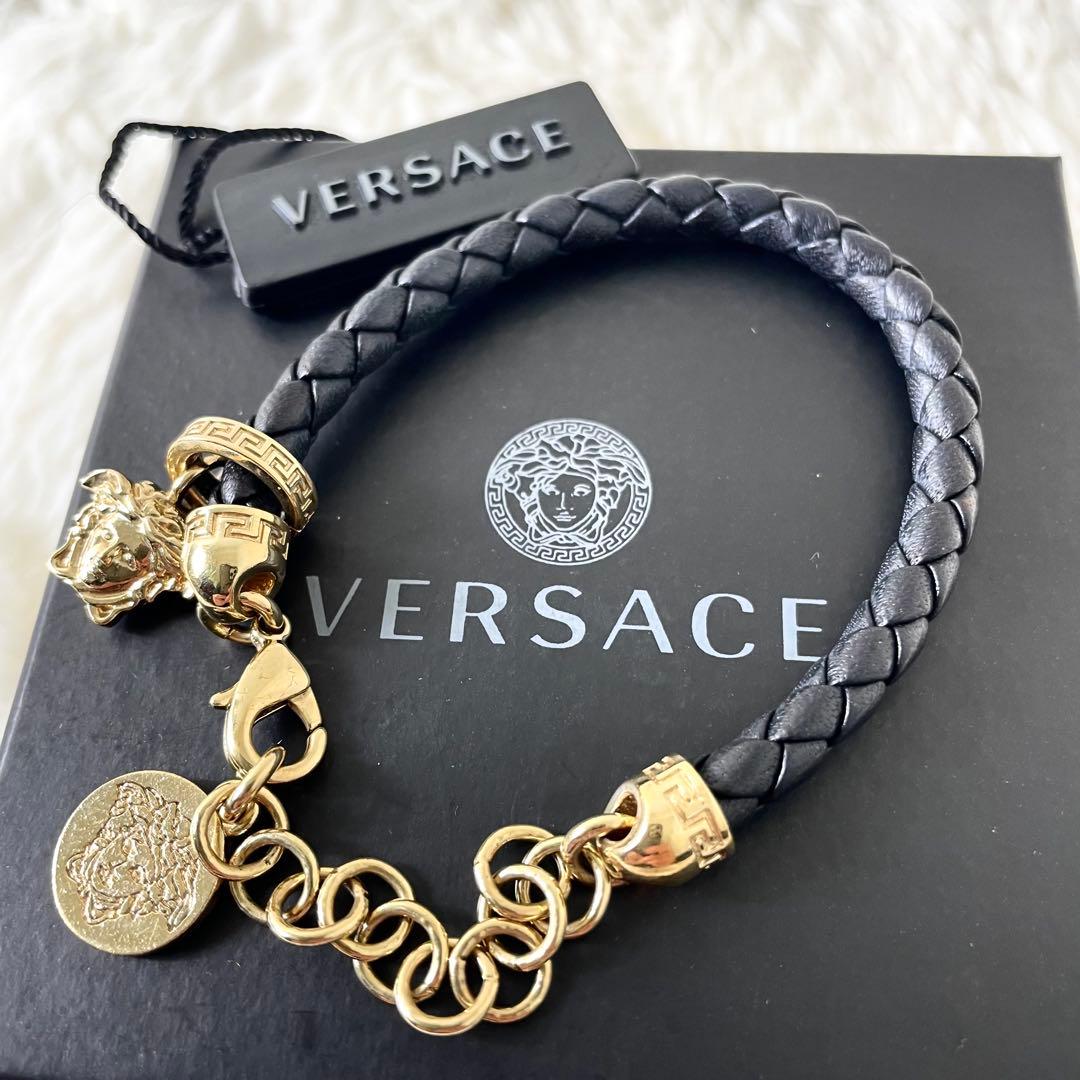 ヴェルサーチ VERSACE ブレスレット メデューサ ゴールド ブラック