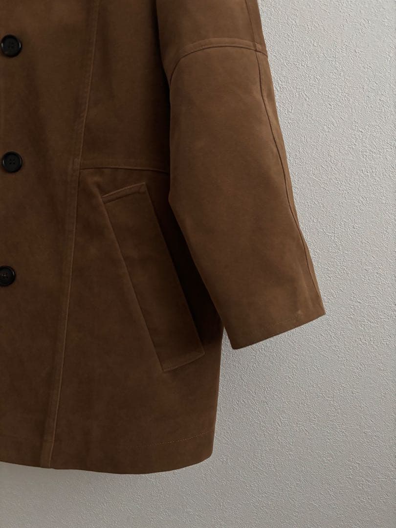 新品未使用】aere アエレeco suede half coat スエード