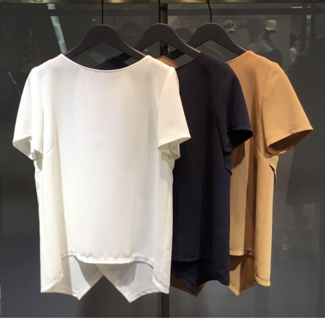 美品 セオリーリュクス トリアセテート 半袖 ブラウス
