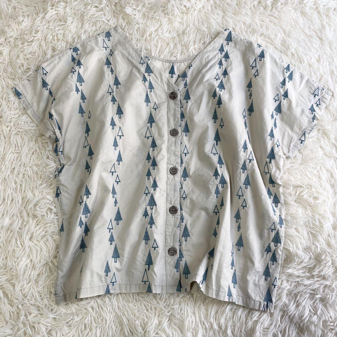 marble SUD マーブルシュッド ブラウス 木 ボタン