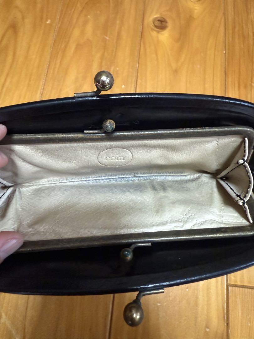 エバゴス☆長財布☆ebagos☆カーフレザー☆ブラック☆がま口