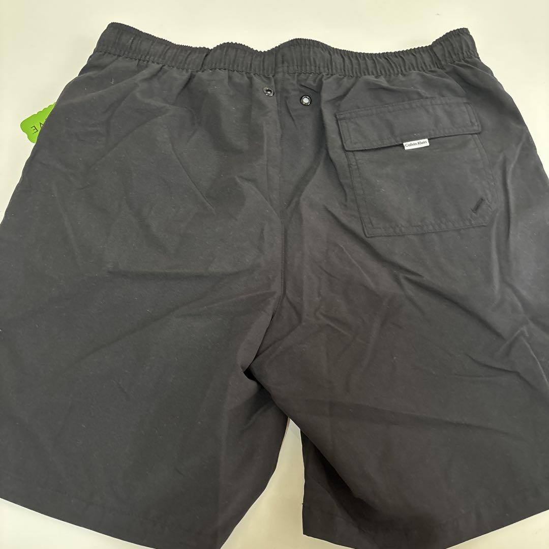   カルバンクライン　新品 水着　海パン　黒　デカロゴ