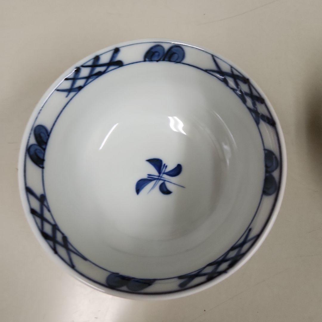 ご飯茶碗タコ唐草+水玉中平2個+夫婦ションズイ中平2個計4個